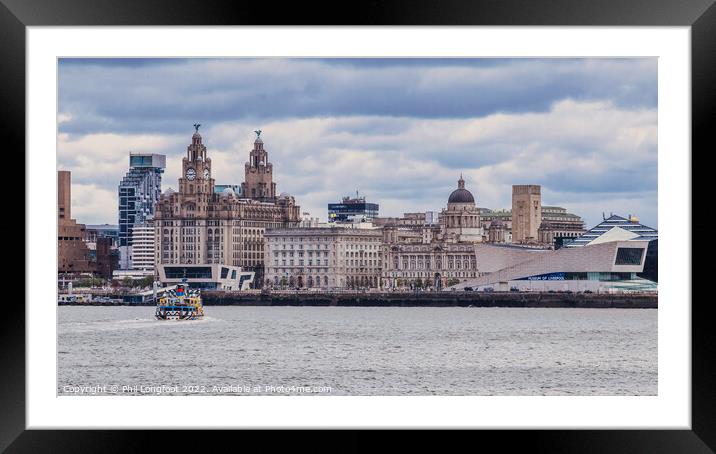 Liverpool Famous Waterfront Framed Mounted Print by Phil Longfoot