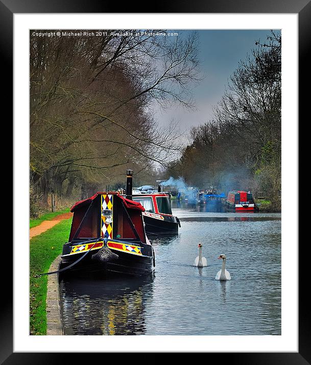 Winter On The Kennet & Avon Framed Mounted Print by Michael Rich