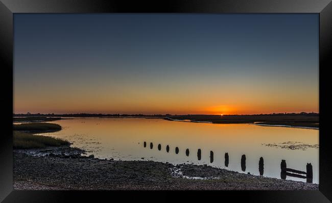 Pagham sunset Framed Print by Stuart C Clarke