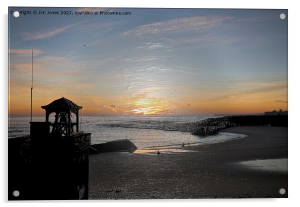 Artistic Cullercoats Bay Acrylic by Jim Jones