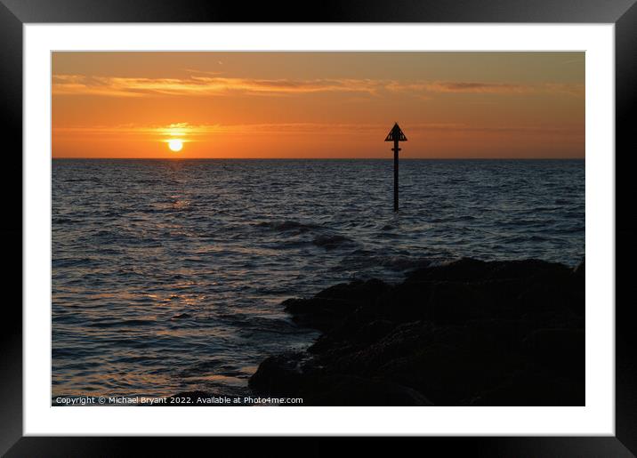 Sunrise on the sunshine coast Framed Mounted Print by Michael bryant Tiptopimage