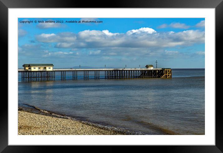 Penarth Pier Vale of Glamorgan South Wales Framed Mounted Print by Nick Jenkins