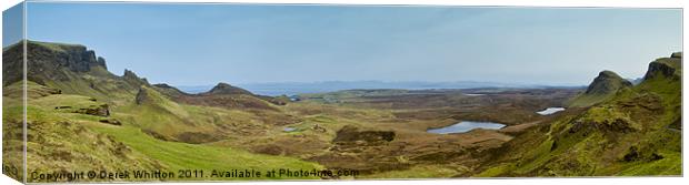 Quiraing Panorama, Skye Canvas Print by Derek Whitton