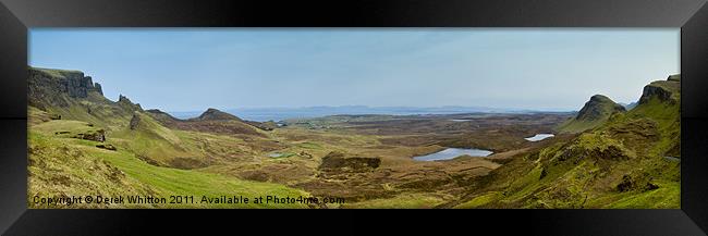 Quiraing Panorama, Skye Framed Print by Derek Whitton