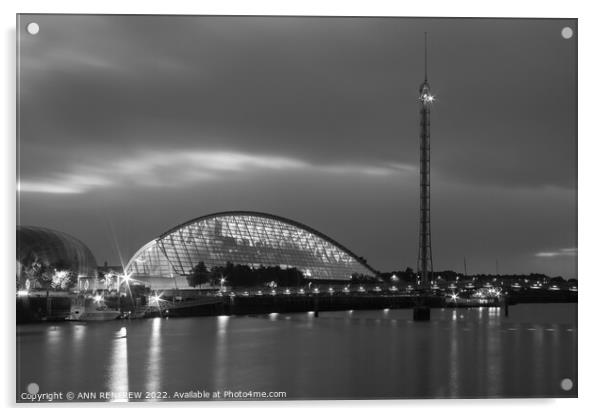 Glasgow Science Centre  Acrylic by ANN RENFREW