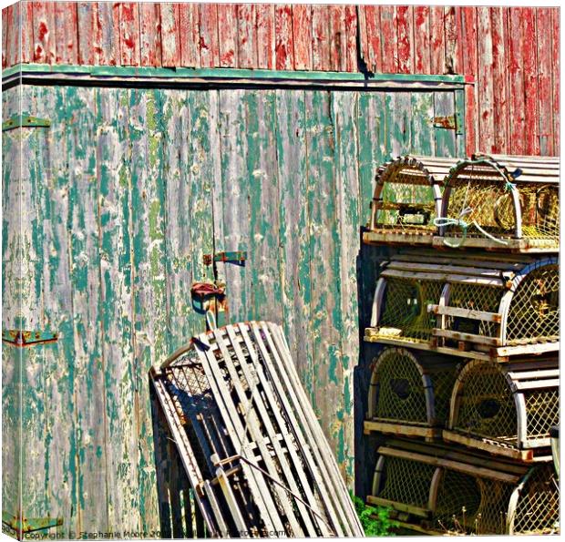 Lobster pots Canvas Print by Stephanie Moore