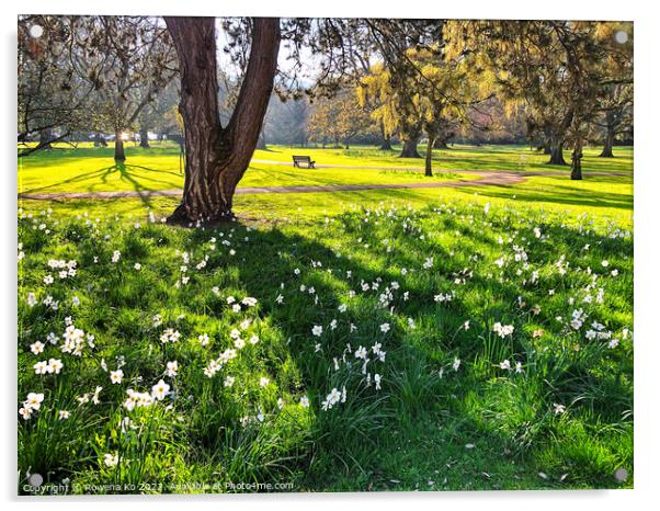 Spring Henrietta Park  Acrylic by Rowena Ko