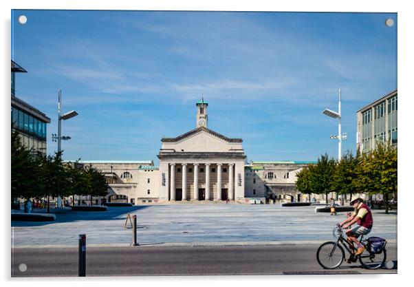 Southampton's Guildhall Square Acrylic by Gerry Walden LRPS
