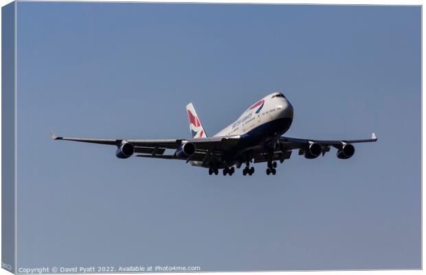 British Airways Boeing 747    Canvas Print by David Pyatt