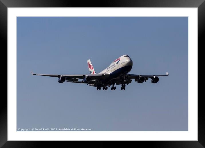 British Airways Boeing 747    Framed Mounted Print by David Pyatt