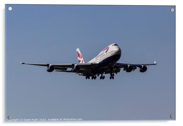 British Airways Boeing 747    Acrylic by David Pyatt