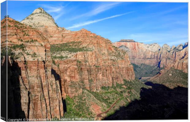 Zion National Park Canvas Print by Donna Kennedy