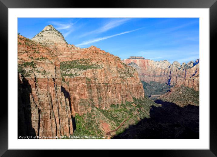 Zion National Park Framed Mounted Print by Donna Kennedy