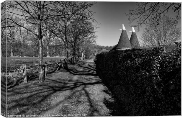 Oast Houses in The Garden of England Kent UK Canvas Print by John Gilham
