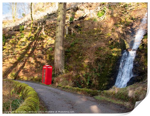 Carsaig Telephone Box Print by Graham Lathbury