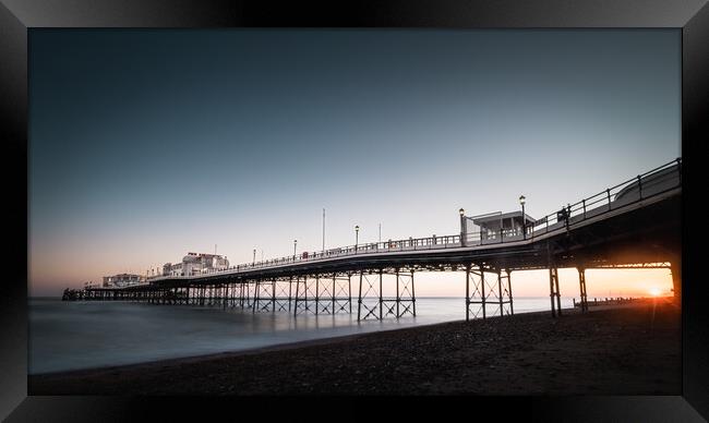 Worthing Pier Sunset Framed Print by Mark Jones