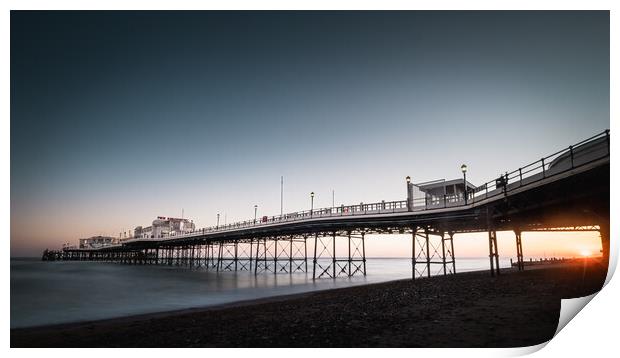 Worthing Pier Sunset Print by Mark Jones