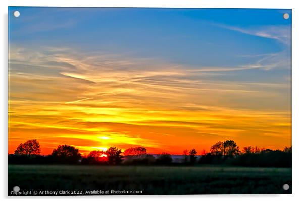 A view of a sunset Acrylic by Anthony Clark