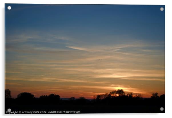 Sunset Sky Acrylic by Anthony Clark