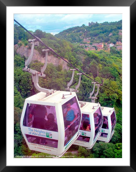 Cable cars, Matlock, Derbyshire (portrait) Framed Mounted Print by john hill