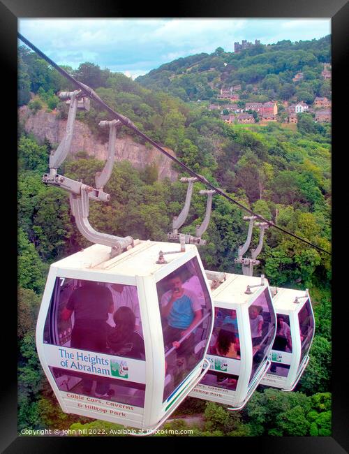 Cable cars, Matlock, Derbyshire (portrait) Framed Print by john hill