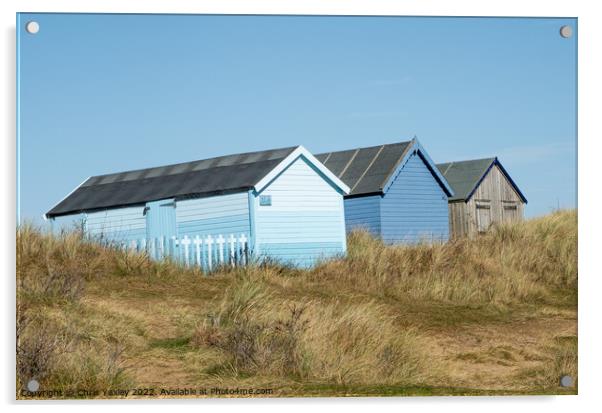 Hunstanton beach huts, Norfolk coast Acrylic by Chris Yaxley