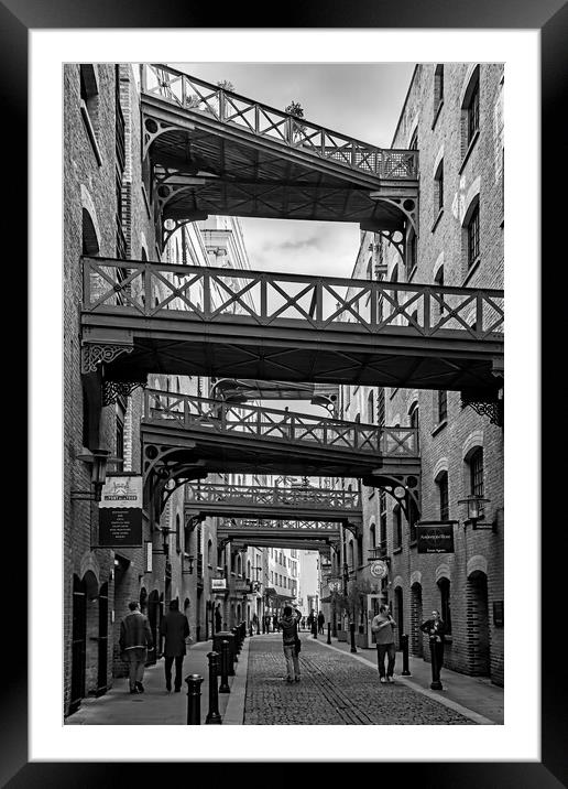 Bridges over the Street Framed Mounted Print by Joyce Storey