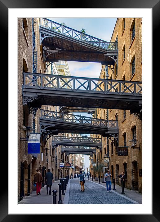 The Street with Bridges Framed Mounted Print by Joyce Storey