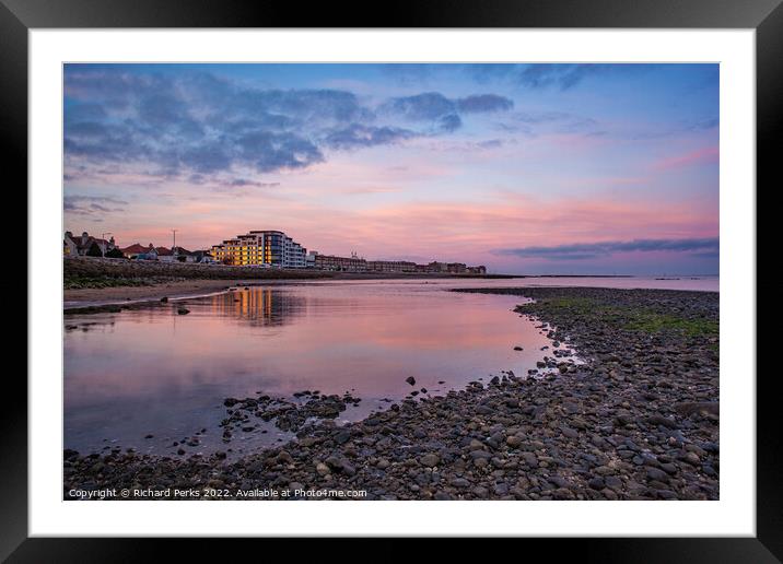 Morecambe Bay in the morning Framed Mounted Print by Richard Perks