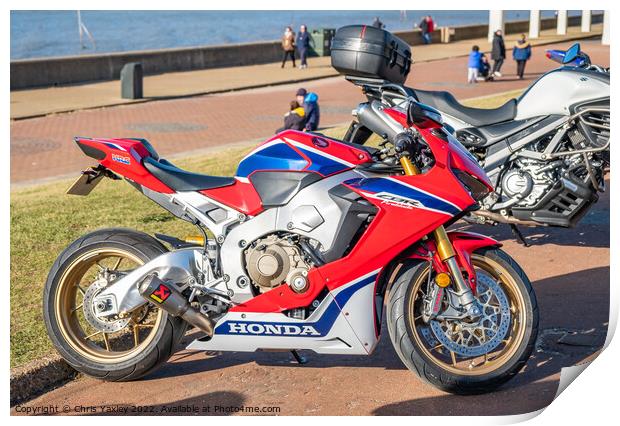 Honda Fireblade  Print by Chris Yaxley