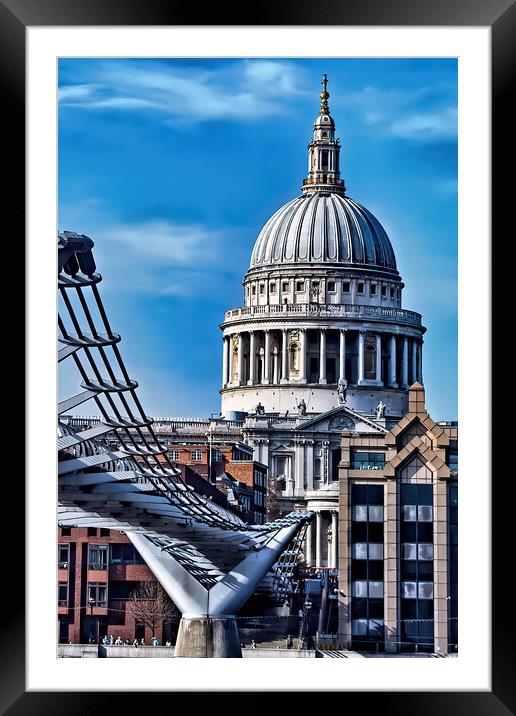 St Paul's Cathedral Framed Mounted Print by Joyce Storey