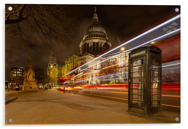 Illuminated London Landmarks Acrylic by Kevin Winter