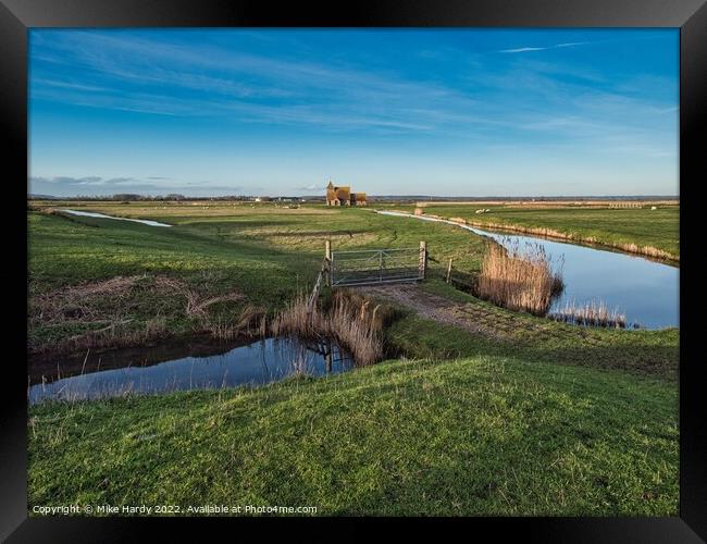 Thomas a Beckett Church stands isolated Framed Print by Mike Hardy