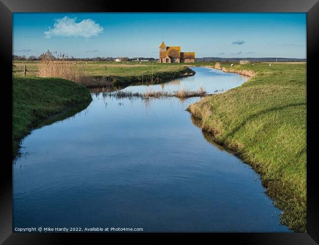 Fairfield church at the end of the dyke Framed Print by Mike Hardy