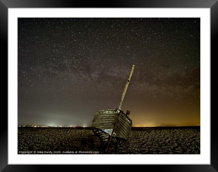JeniRay moored at the Milky Way Framed Mounted Print by Mike Hardy