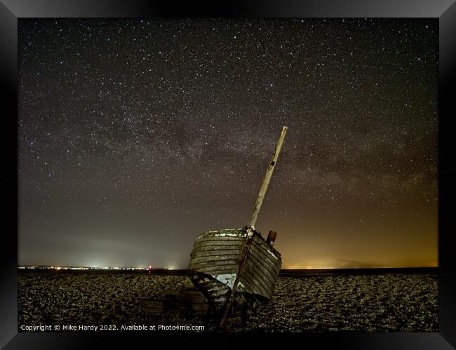 JeniRay moored at the Milky Way Framed Print by Mike Hardy
