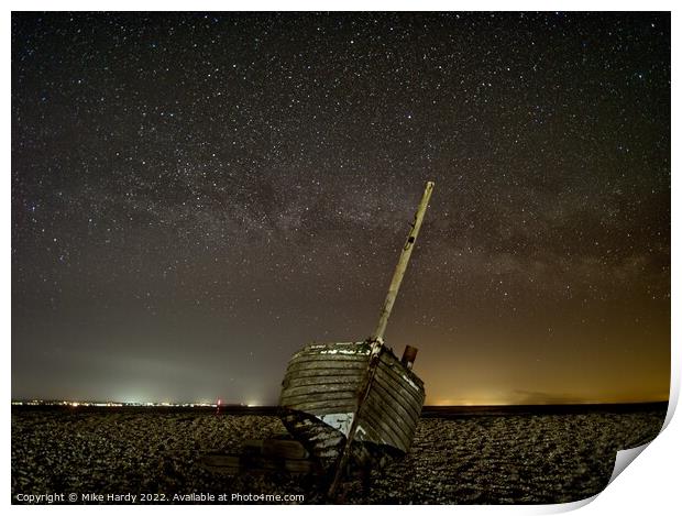 JeniRay moored at the Milky Way Print by Mike Hardy