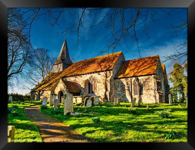 St. Eanswith church at Brenzett, Romney Marsh Framed Print by Mike Hardy