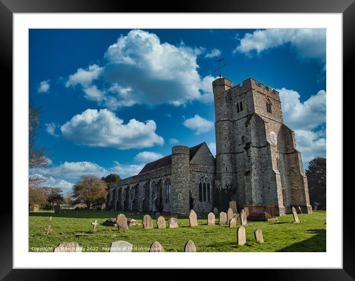 Stunning Church at Ivychurch 'Cathedral of the Romney Marsh' Framed Mounted Print by Mike Hardy