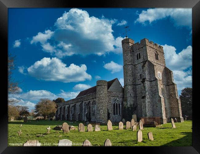 Stunning Church at Ivychurch 'Cathedral of the Romney Marsh' Framed Print by Mike Hardy