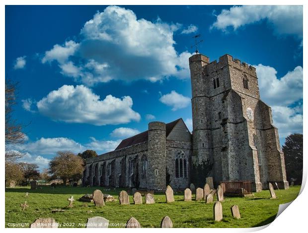 Stunning Church at Ivychurch 'Cathedral of the Romney Marsh' Print by Mike Hardy