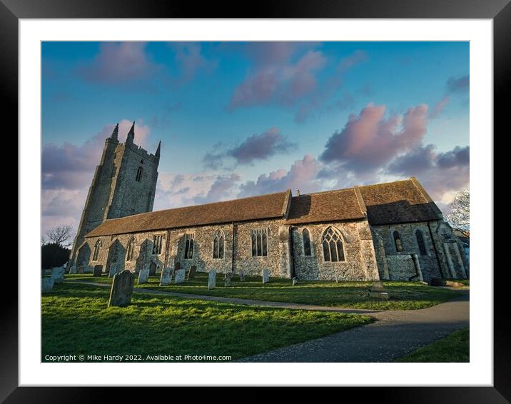All Saints Church at Lydd Framed Mounted Print by Mike Hardy