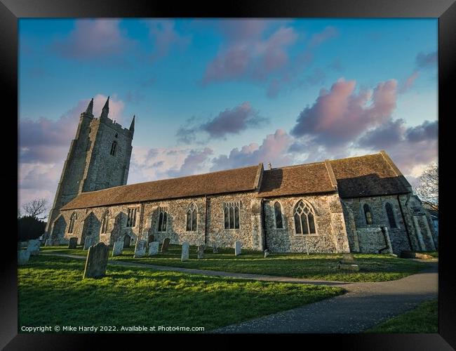 All Saints Church at Lydd Framed Print by Mike Hardy
