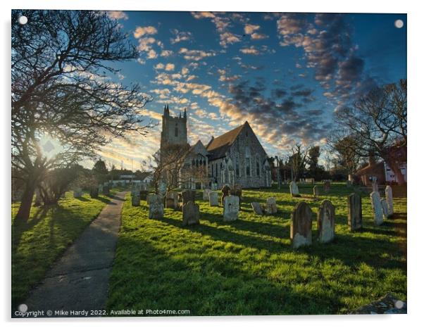 Atmospheric Medieval All Saints Church Acrylic by Mike Hardy
