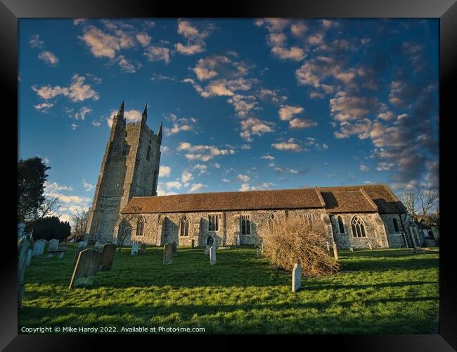 All Saints Church and Church yard at Lydd on the Romney Marsh Framed Print by Mike Hardy
