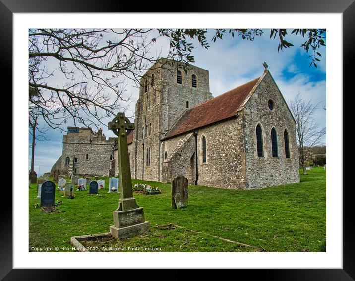 St Stephens Church at Lympne Framed Mounted Print by Mike Hardy