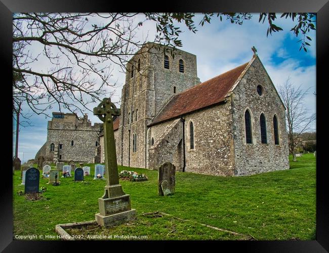 St Stephens Church at Lympne Framed Print by Mike Hardy