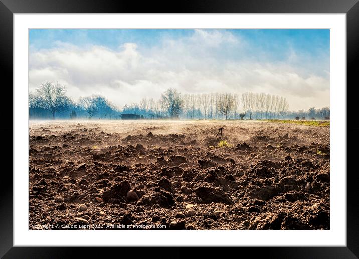 The awakening of the land in March Framed Mounted Print by Claudio Lepri