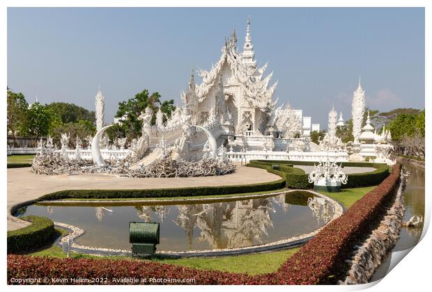 Wat Rung Khun or the White Temple, Print by Kevin Hellon