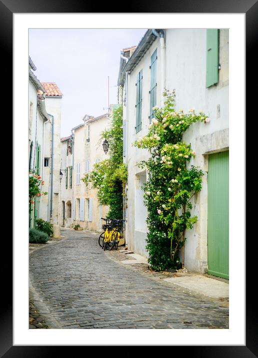 alley on ile de Ré Framed Mounted Print by youri Mahieu